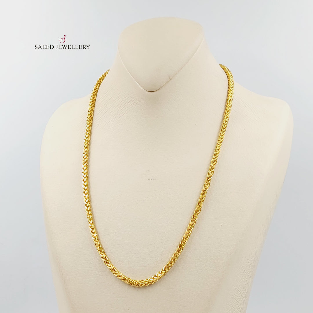 (4mm) Franco Chain Made of 21K Yellow Gold by Saeed Jewelry-29992