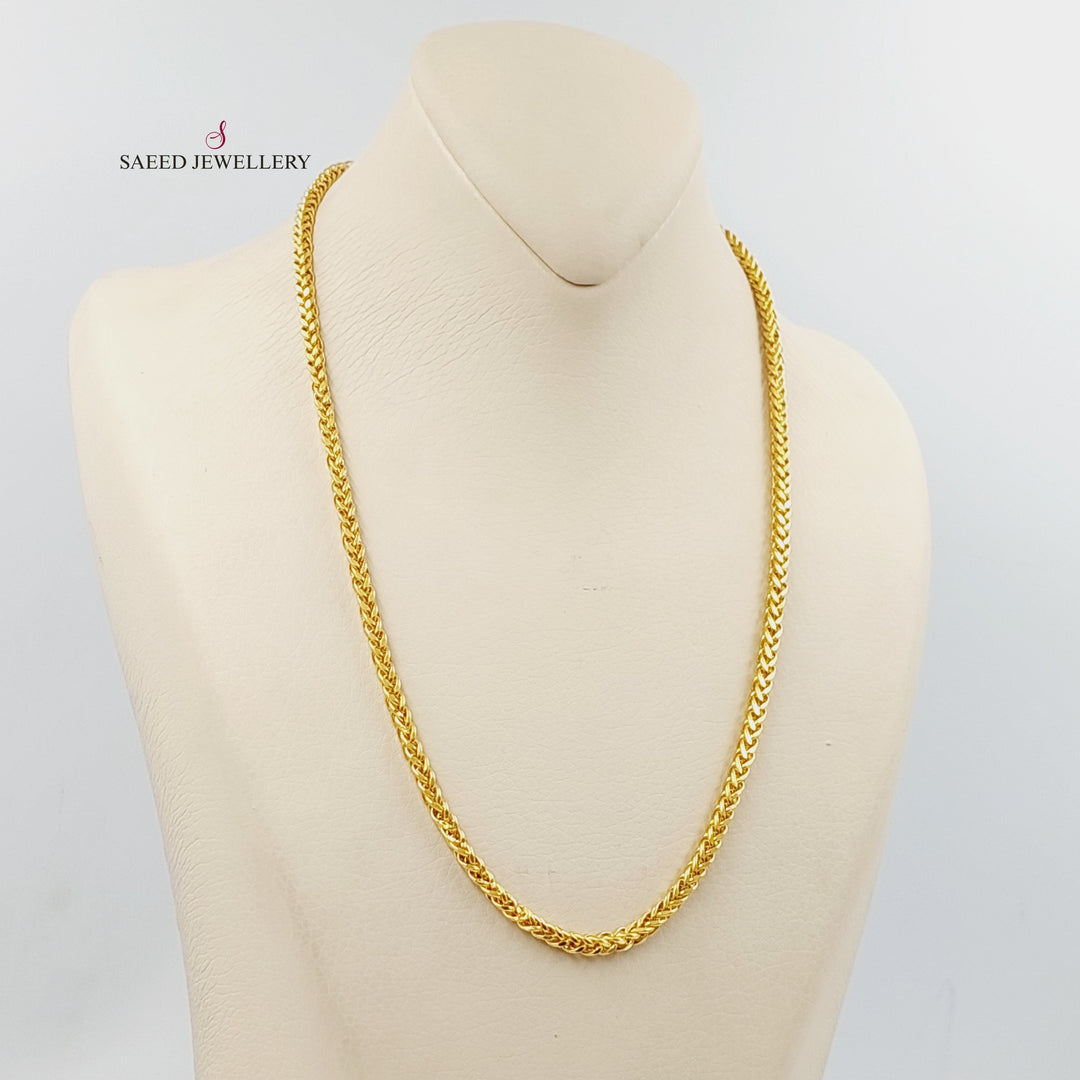 (4mm) Franco Chain Made of 21K Yellow Gold by Saeed Jewelry-29992