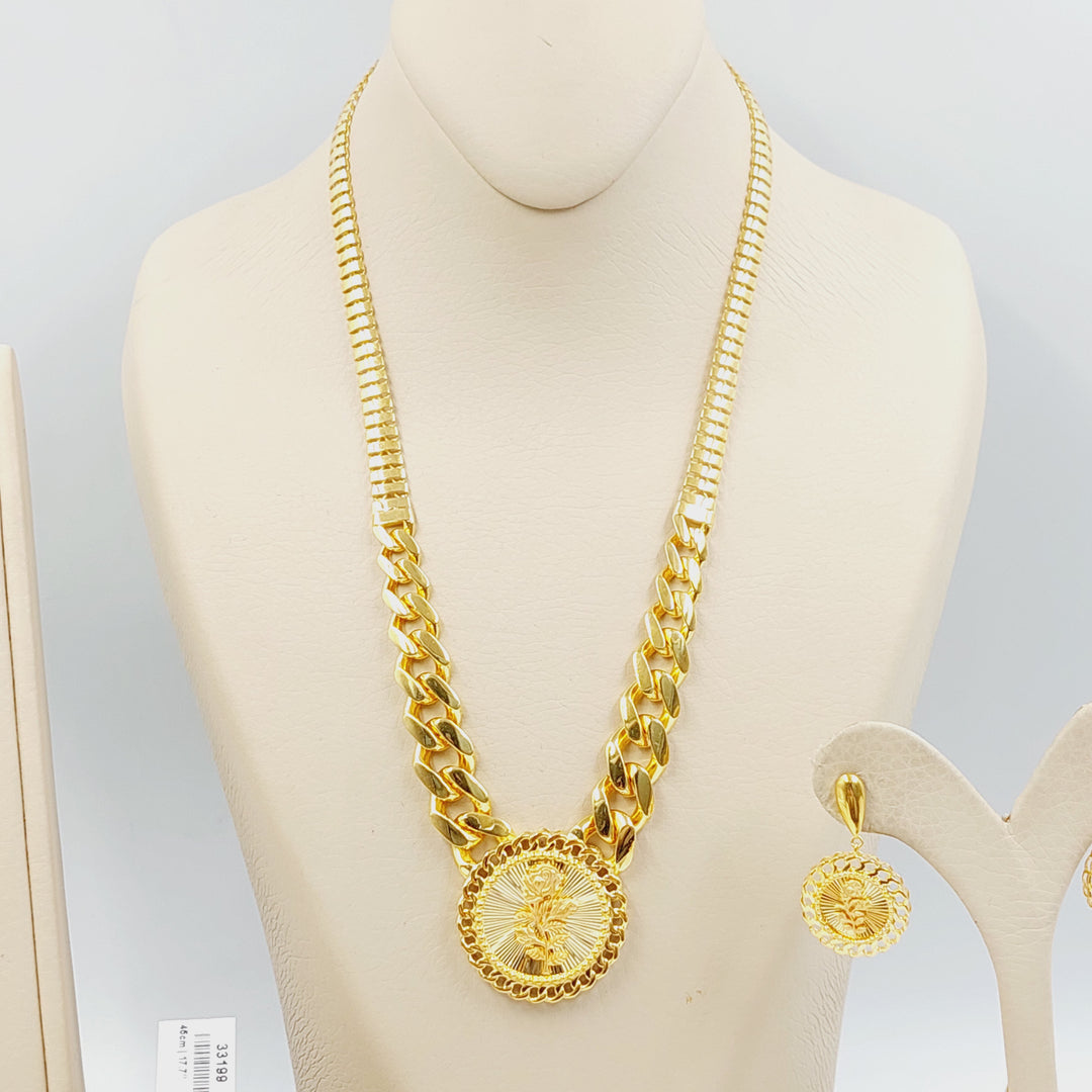 21K Gold Cuban Links Ounce Set by Saeed Jewelry - Image 3