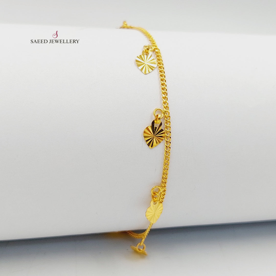 21K Gold Deluxe Dandash Bracelet by Saeed Jewelry - Image 1