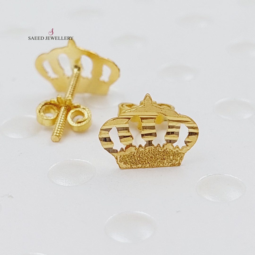 18K Gold Screw Earrings by Saeed Jewelry - Image 10