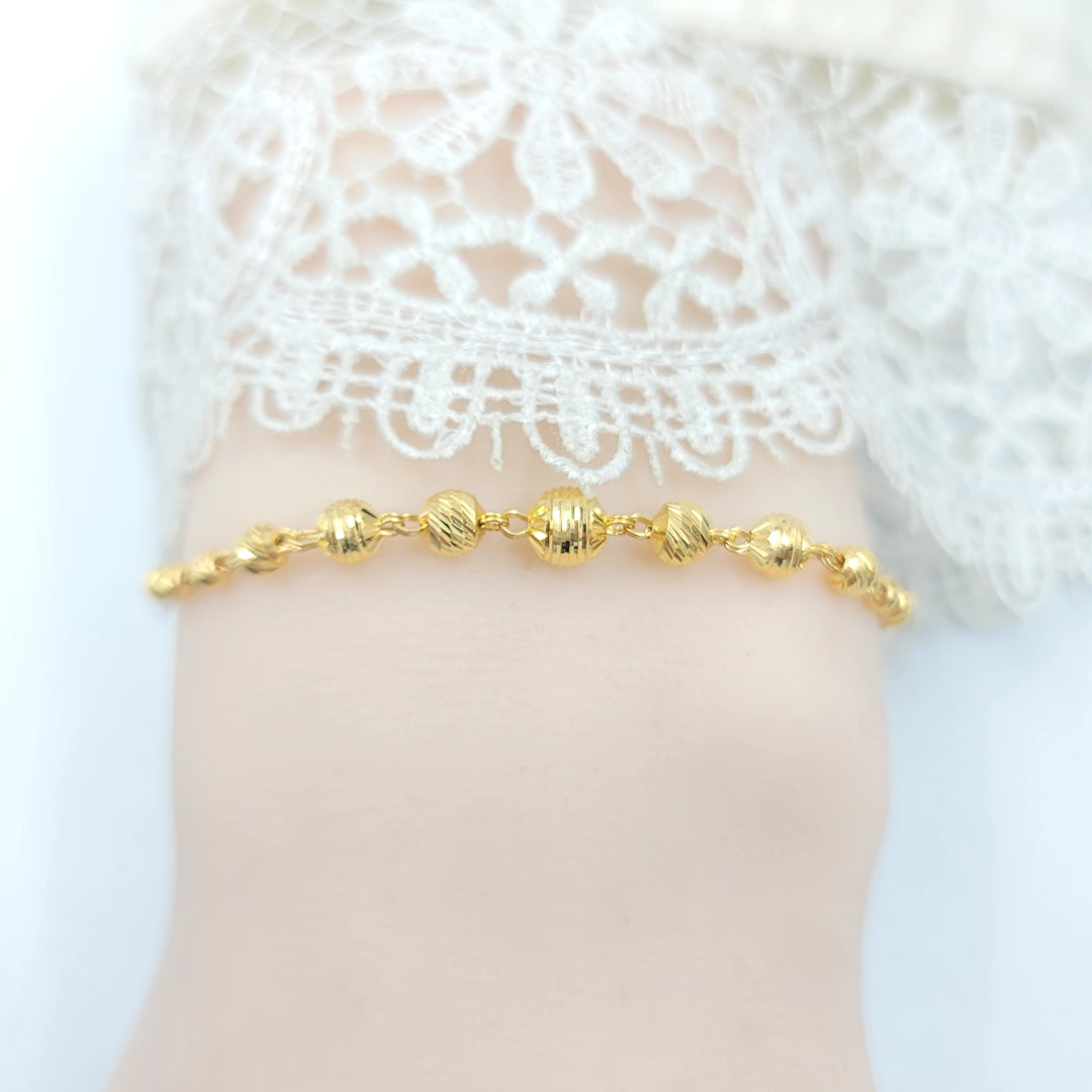 Balls Bracelet Made of 21K Gold by Saeed Jewelry 