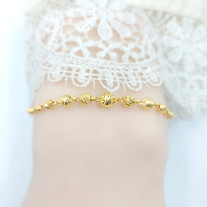 Balls Bracelet Made of 21K Gold by Saeed Jewelry 