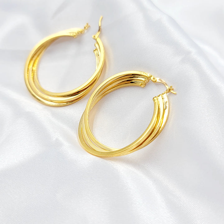 Hoop Earrings Made of 21K Gold by Saeed Jewelry 