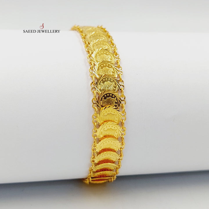 21K Gold Eighths Bracelet by Saeed Jewelry - Image 3