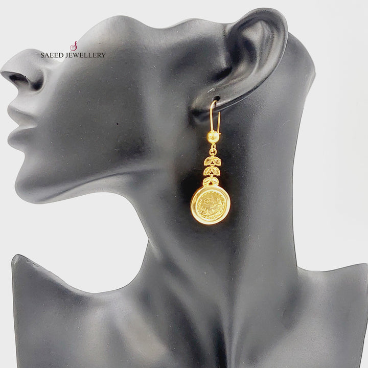 21K Gold Rashadi Earrings by Saeed Jewelry - Image 3