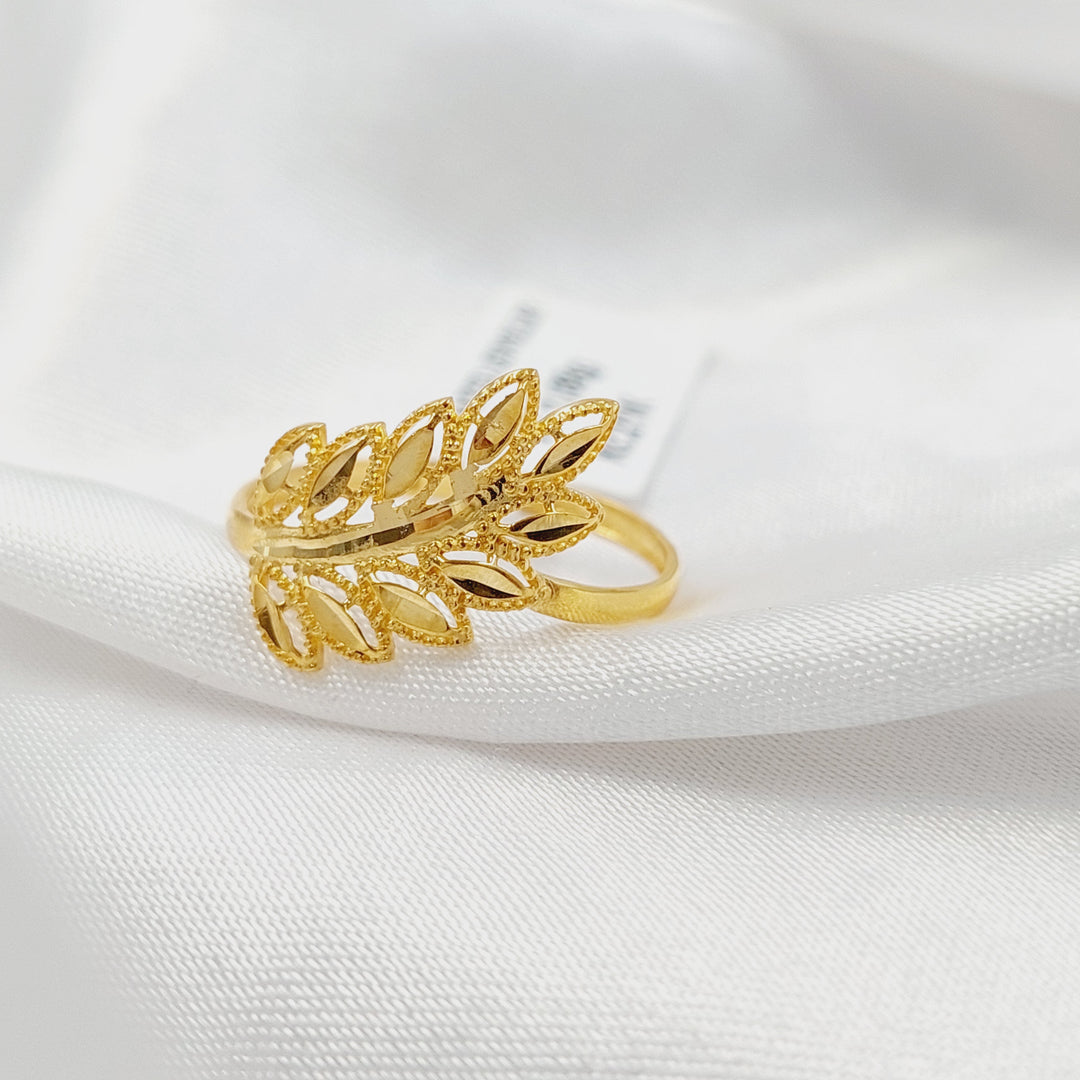 Leaf Ring Made of 21K Gold by Saeed Jewelry 