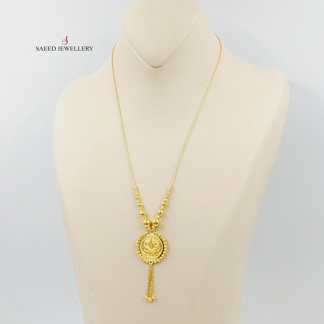 21K Gold Deluxe Rashadi Necklace by Saeed Jewelry - Image 2