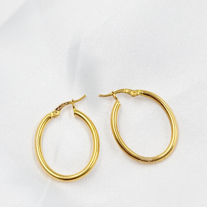 Hoop Earrings Made of 21K Gold by Saeed Jewelry 