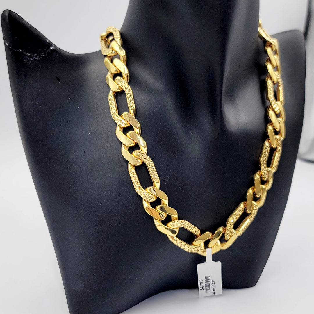 Deluxe Cuban Links Necklace Made of 21K Gold by Saeed Jewelry 