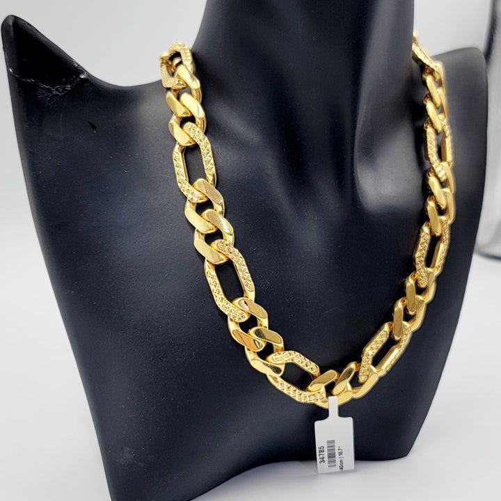 Deluxe Cuban Links Necklace Made of 21K Gold by Saeed Jewelry 