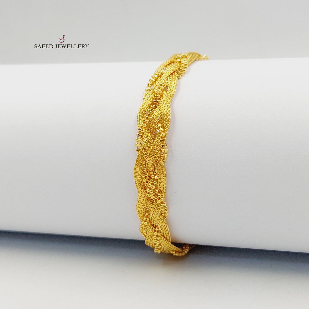 21K Gold Fancy Bracelet by Saeed Jewelry - Image 2