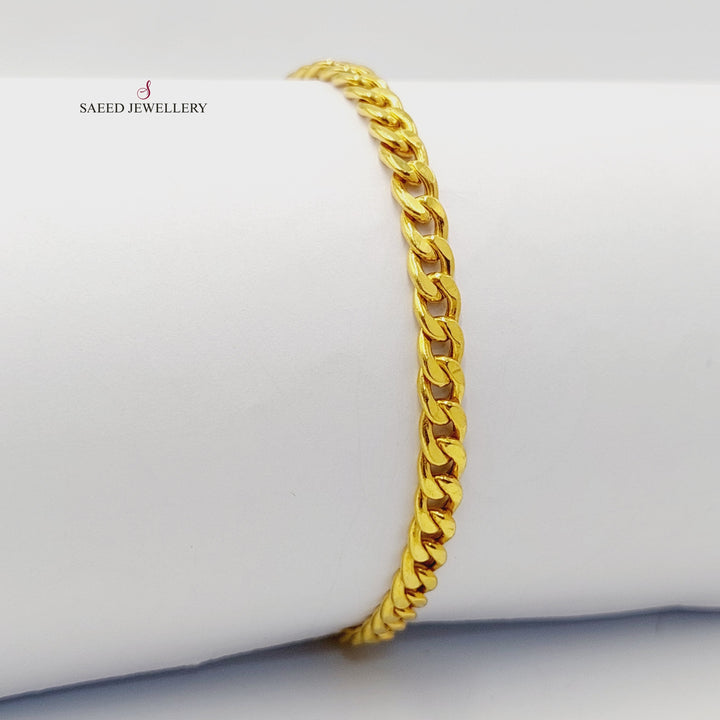 21K Gold 5mm Cuban Links Bracelet by Saeed Jewelry - Image 1