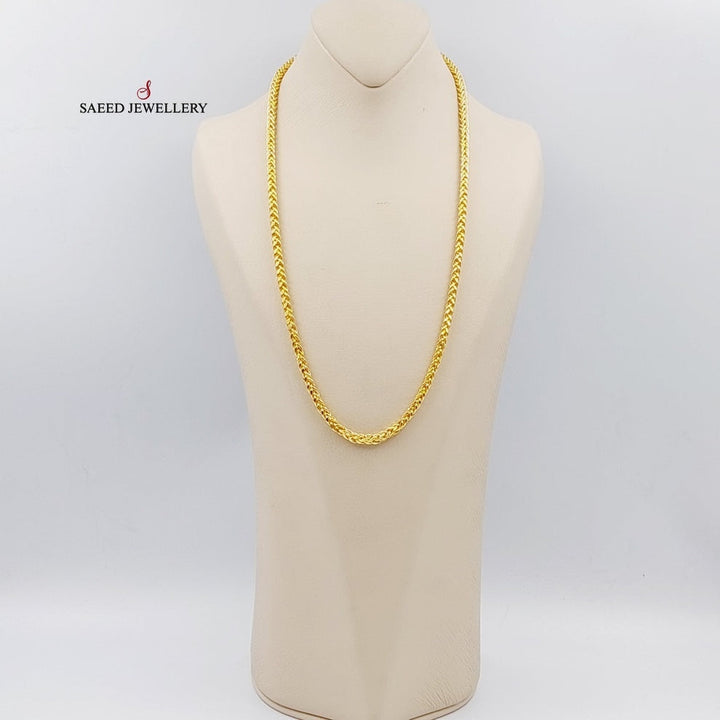 21K Gold 5mm Franco Chain 60cm by Saeed Jewelry - Image 3