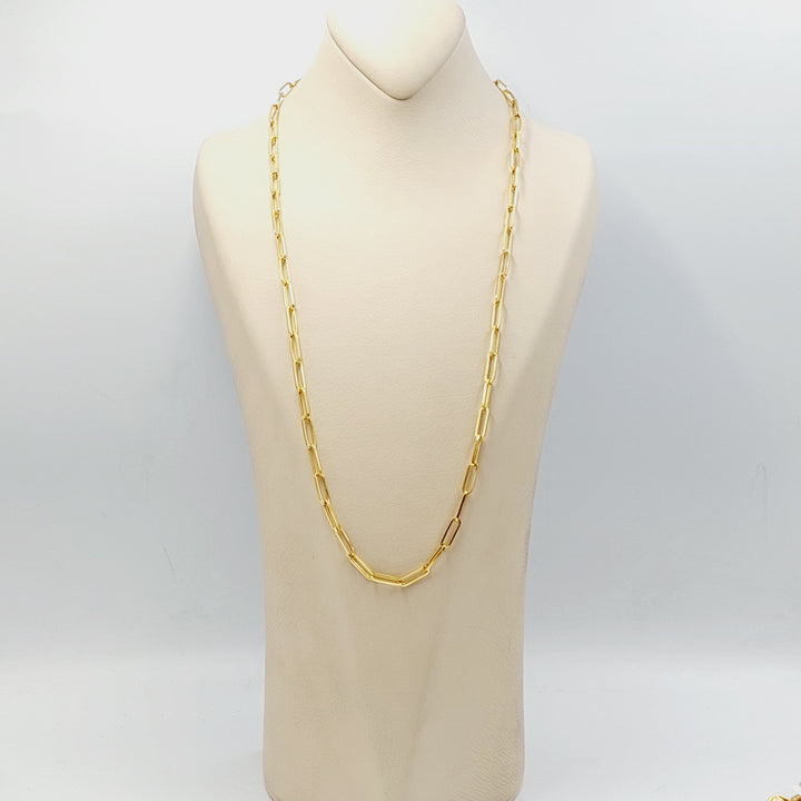 21K Gold 5mm Paperclip Chain 65cm | 25.60" by Saeed Jewelry - Image 3