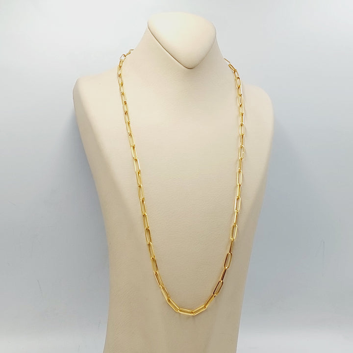 21K Gold 5mm Paperclip Chain 65cm | 25.60" by Saeed Jewelry - Image 5