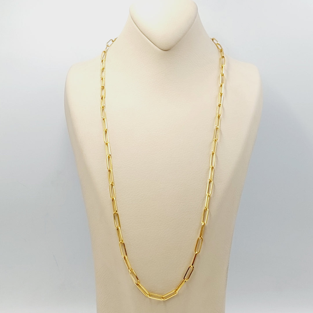 (5mm) Paperclip Chain 65cm | 25.60" Made Of 21K Yellow Gold by Saeed Jewelry-30713