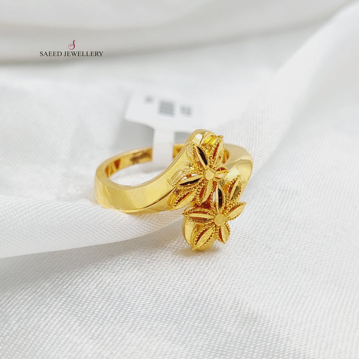 21K Gold Leaf Ring by Saeed Jewelry - Image 2