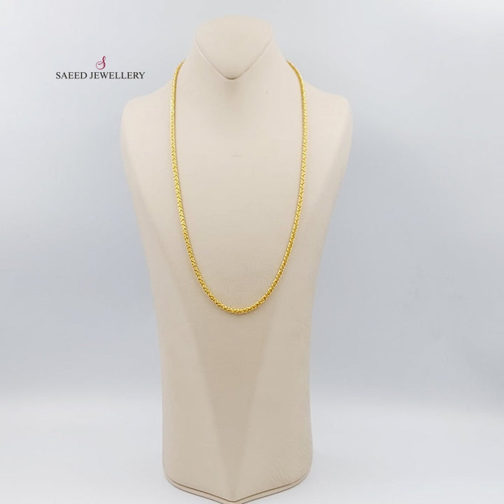 60cm Franco Chain (3.5mm) Made Of 21K Yellow Gold<br><br><br> by Saeed Jewelry-27877