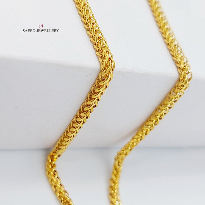 21K Gold 3.5mm Franco Chain 60cm by Saeed Jewelry - Image 2