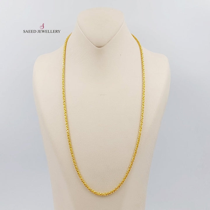 21K Gold 3.5mm Franco Chain 60cm by Saeed Jewelry - Image 1