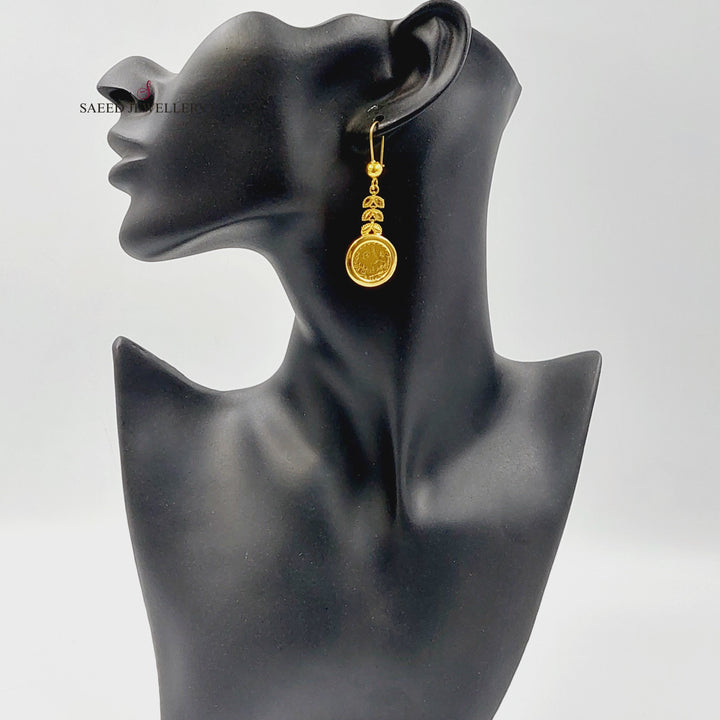 21K Gold Rashadi Earrings by Saeed Jewelry - Image 4