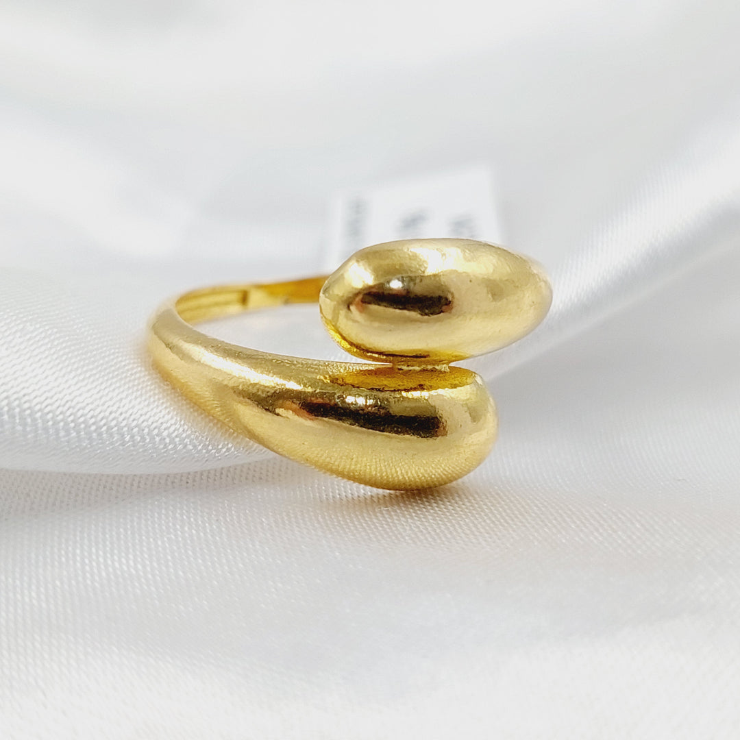 21K خاتم سادة نطاقين-مجوهرات الشيخ سعيد-Saeed Jewelry 