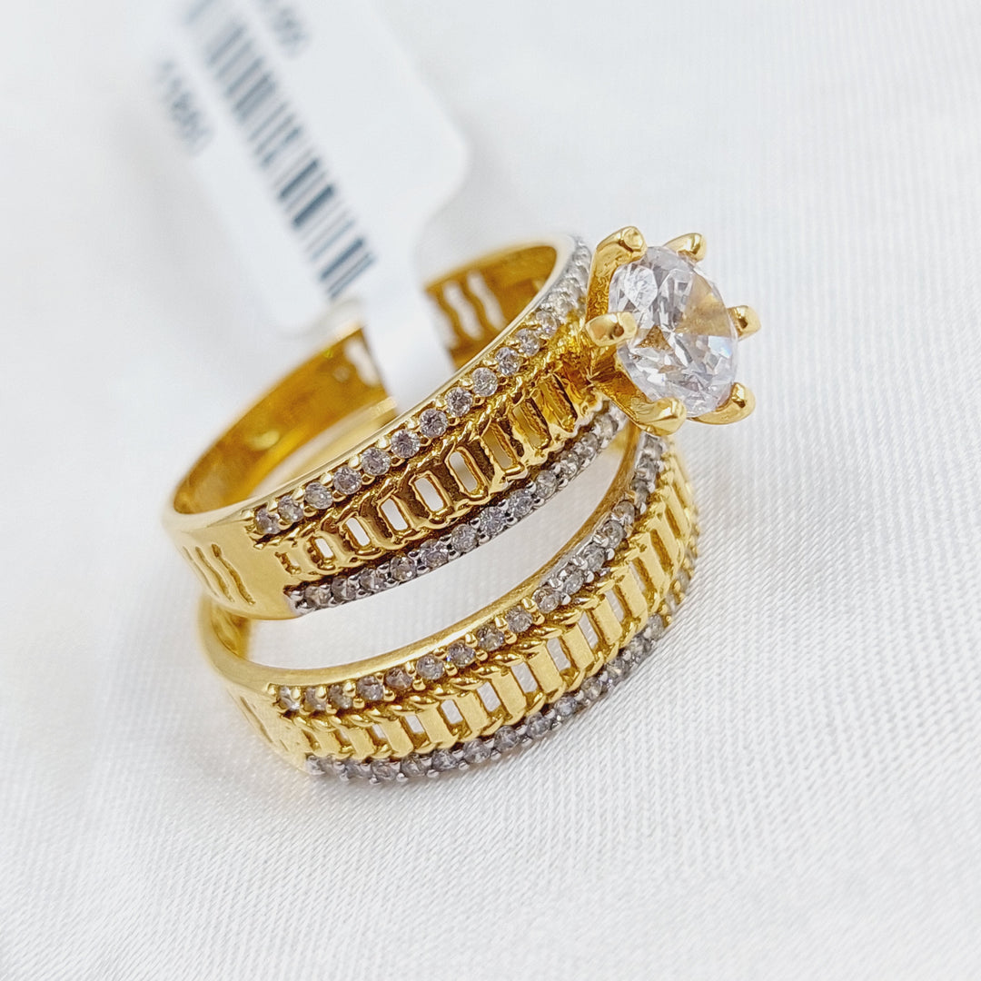 18K Gold Twins Engagement Ring by Saeed Jewelry - Image 18