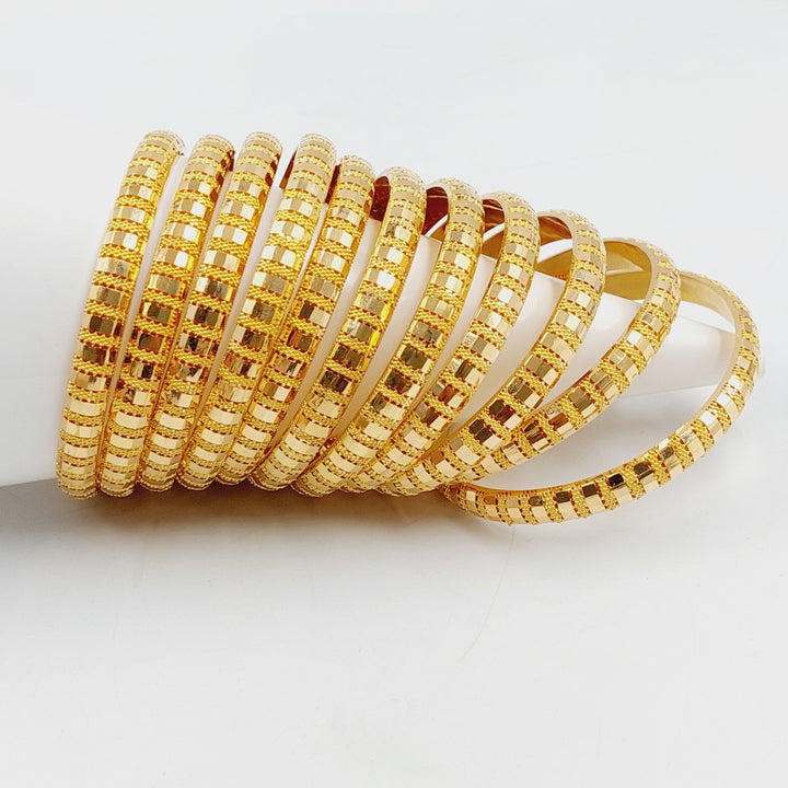 21K Gold Bahraini Bangle by Saeed Jewelry - Image 12