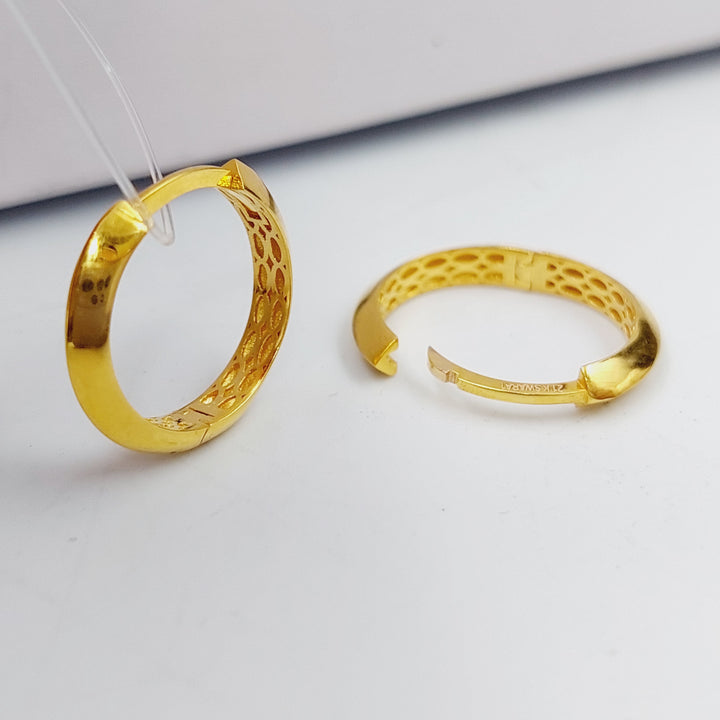 21K Gold Hoop Earrings by Saeed Jewelry - Image 6