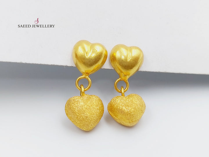 21K Gold Fancy screw Earrings by Saeed Jewelry - Image 13