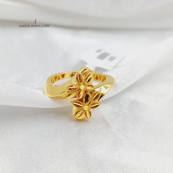 21K Gold Leaf Ring by Saeed Jewelry - Image 3