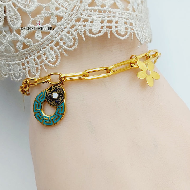 21K Gold Enameled Dandash Bracelet by Saeed Jewelry - Image 5