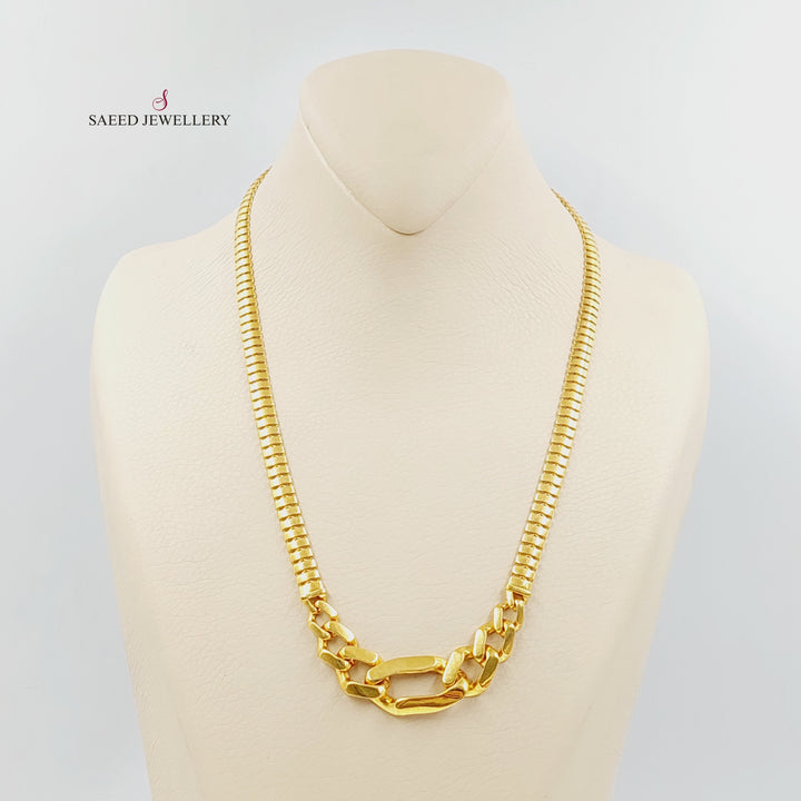 21K Gold Deluxe Cuban Links Necklace by Saeed Jewelry - Image 1