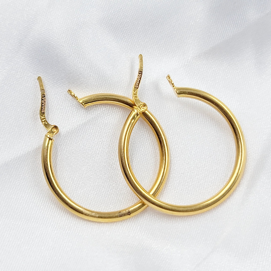 Hoop Earrings Made of 21K Gold by Saeed Jewelry 