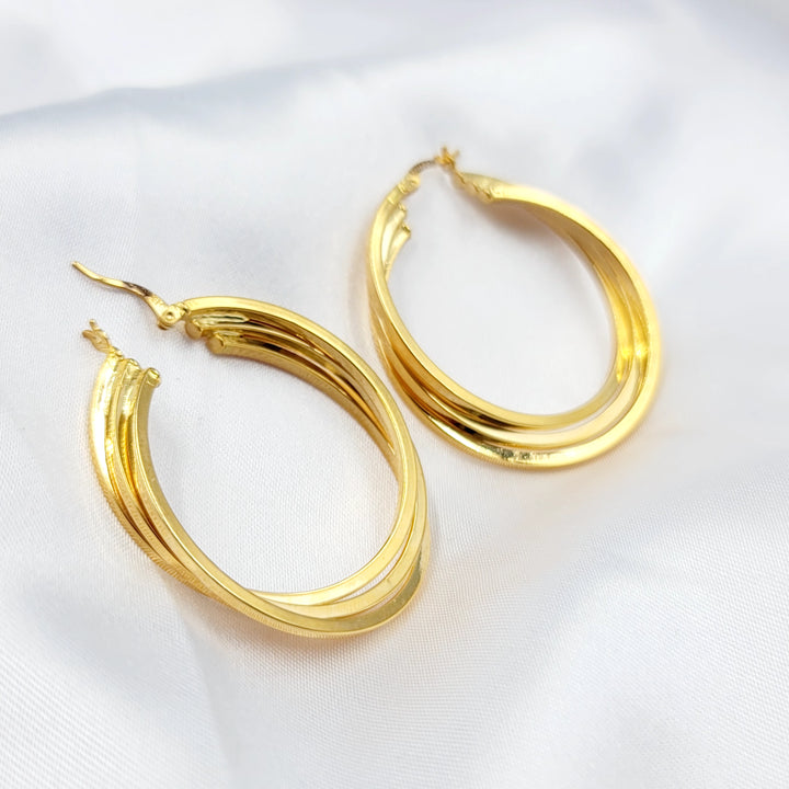 Hoop Earrings Made of 21K Gold by Saeed Jewelry 