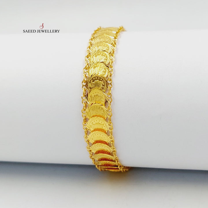 21K Gold Eighths Bracelet by Saeed Jewelry - Image 4