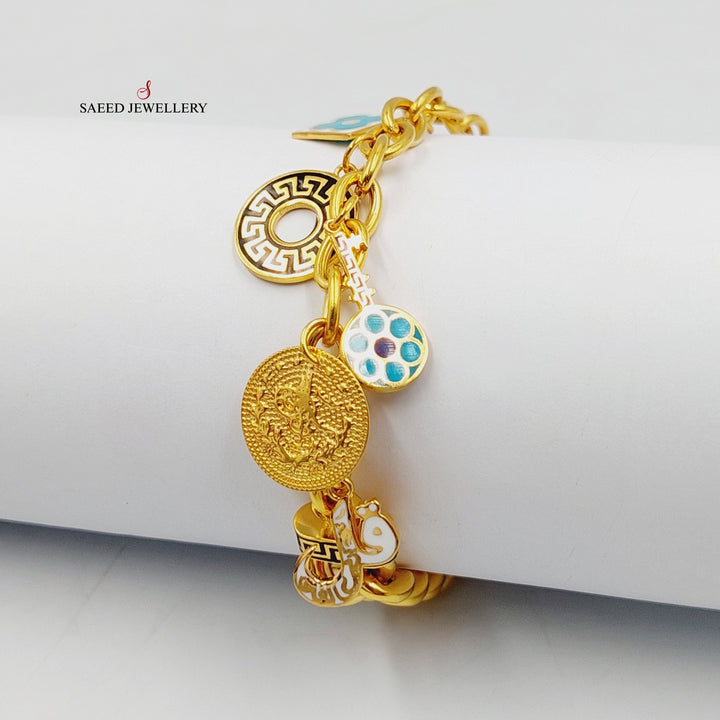 21K Gold Enameled Dandash Bracelet by Saeed Jewelry - Image 3