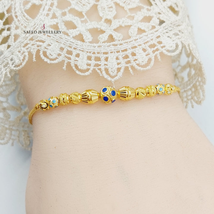 21K Gold Enameled Balls Bracelet by Saeed Jewelry - Image 5