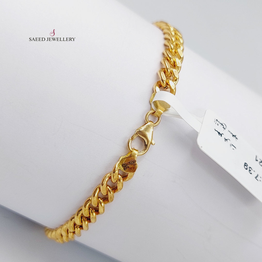 21K Gold Fancy Chain Bracelet by Saeed Jewelry - Image 16