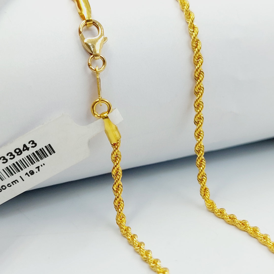 21K سنسال جدل 1.5mm-مجوهرات الشيخ سعيد-Saeed Jewelry 