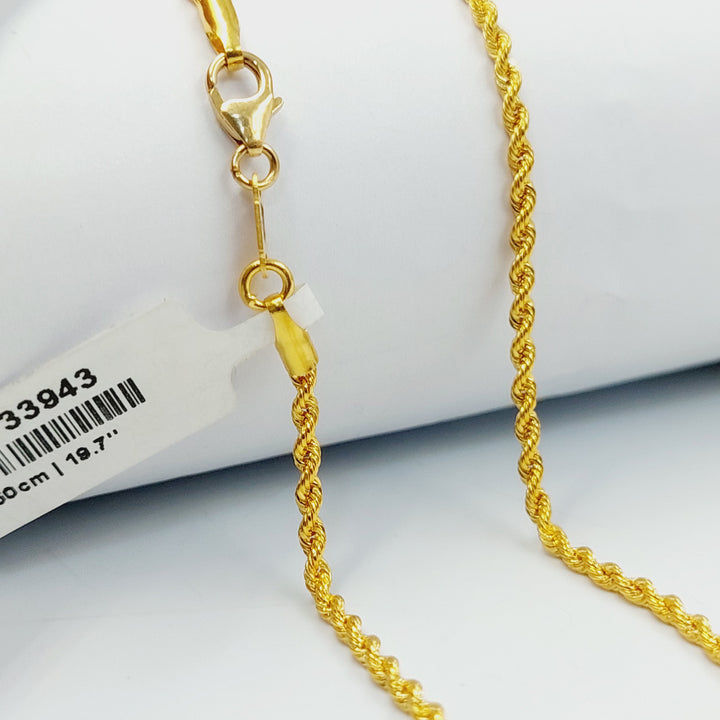 21K سنسال جدل 1.5mm-مجوهرات الشيخ سعيد-Saeed Jewelry 