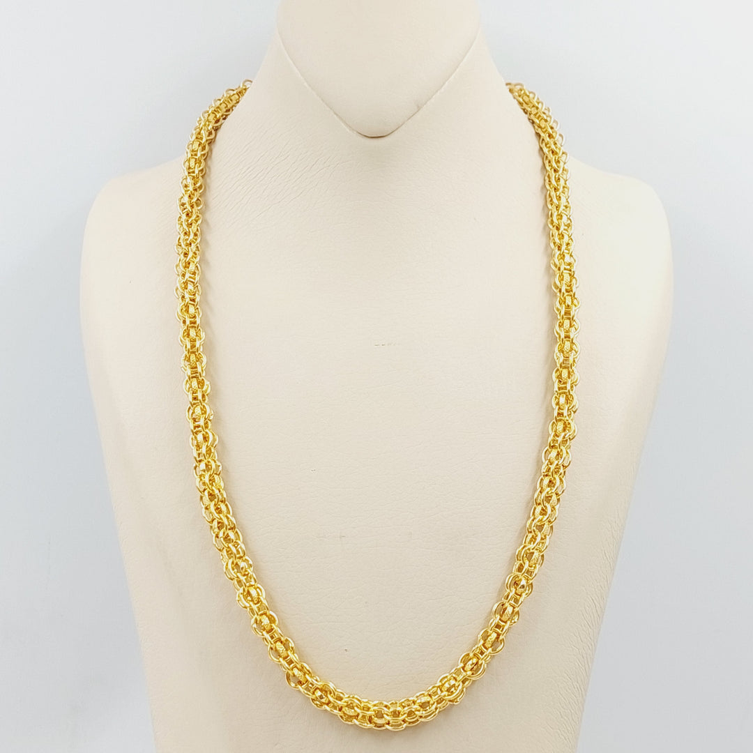 21K Gold 7mm Rolo Necklace by Saeed Jewelry - Image 1