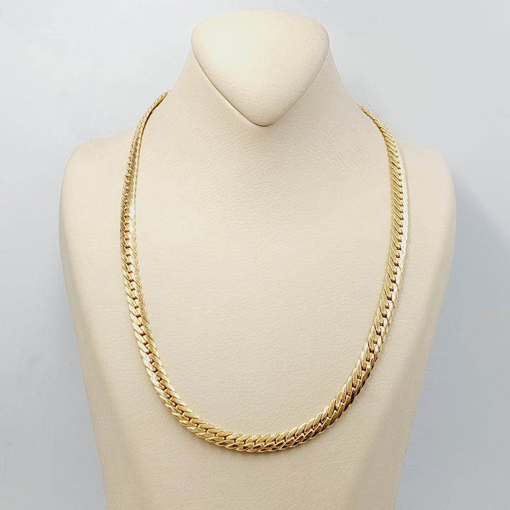 18K Gold 7mm Snake Necklace by Saeed Jewelry - Image 2
