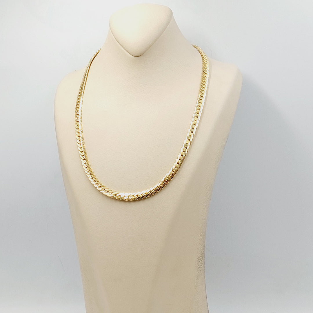 18K Gold 7mm Snake Necklace by Saeed Jewelry - Image 3