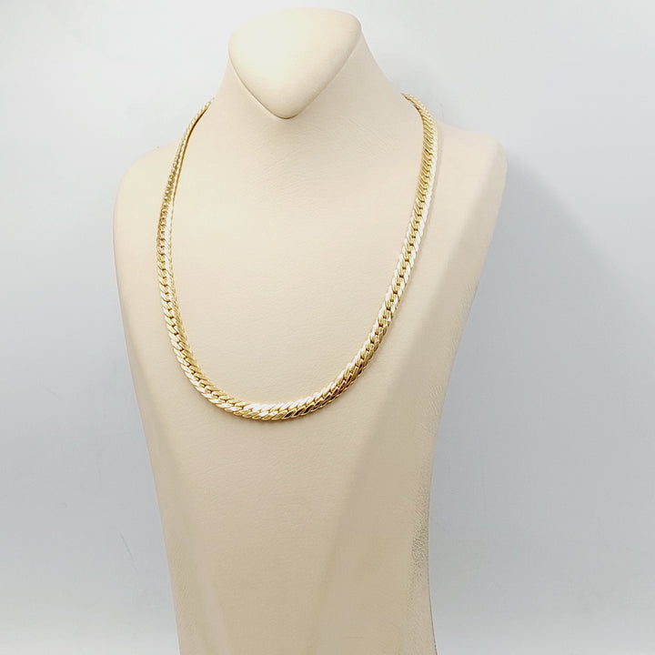 18K Gold 7mm Snake Necklace by Saeed Jewelry - Image 3