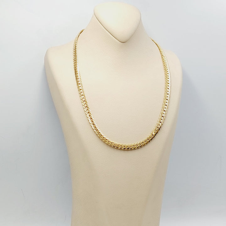 18K Gold 7mm Snake Necklace by Saeed Jewelry - Image 4