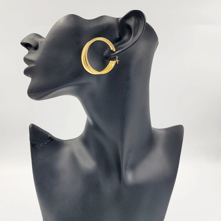 Hoop Earrings Made of 21K Gold by Saeed Jewelry 