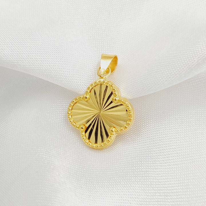 Clover Pendant Made of 18K Gold by Saeed Jewelry 