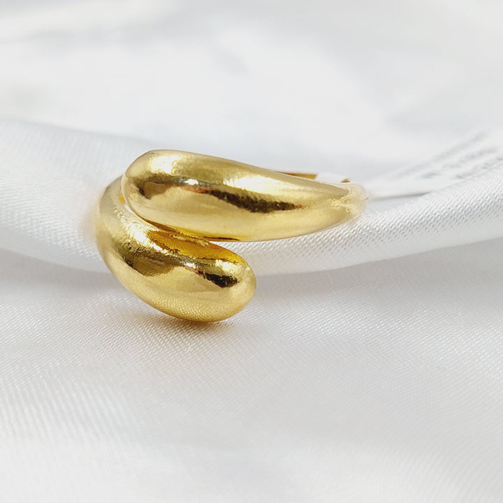 21K خاتم سادة نطاقين-مجوهرات الشيخ سعيد-Saeed Jewelry 